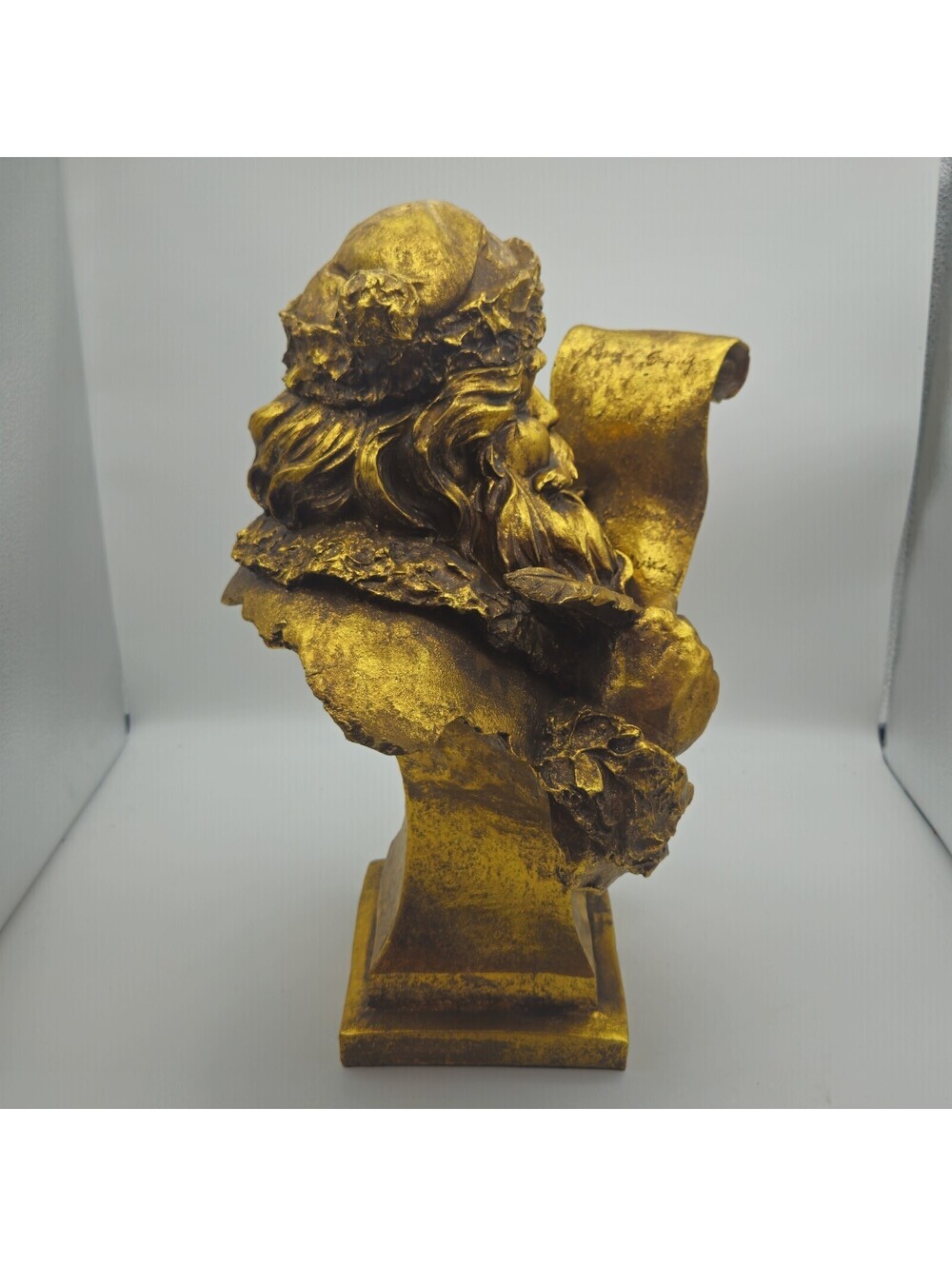 2007 Robert Stanley Gold Leaf Santa Bust 16.25"x12" - Picture 4 of 9